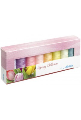 Coffret 8 fils à coudre polyester 200m Spring Mettler ® 8 coloris