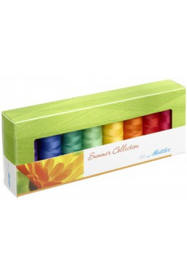 Coffret 8 fils à coudre polyester 200m Summer Mettler ® 8 coloris