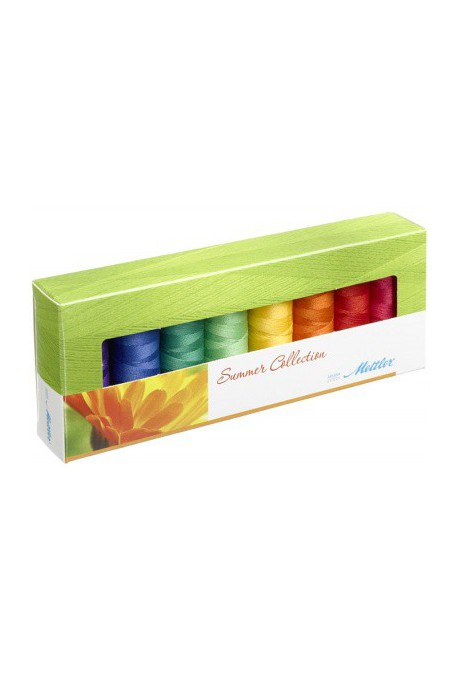 Coffret 8 fils à coudre polyester 200m Summer Mettler ® 8 coloris