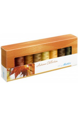 Coffret 8 fils à coudre polyester 200m Autumn Mettler ® 8 coloris