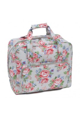 sac de transport machine à coudre PVC fleurs roses