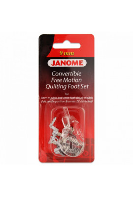 Set JANOME QB S 4 semelles pour piqué libre (bride haute) 9mm