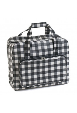 SAC TRANSPORT MACHINE PVC VICHY NOIR BLANC