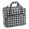 SAC TRANSPORT MACHINE PVC VICHY NOIR BLANC