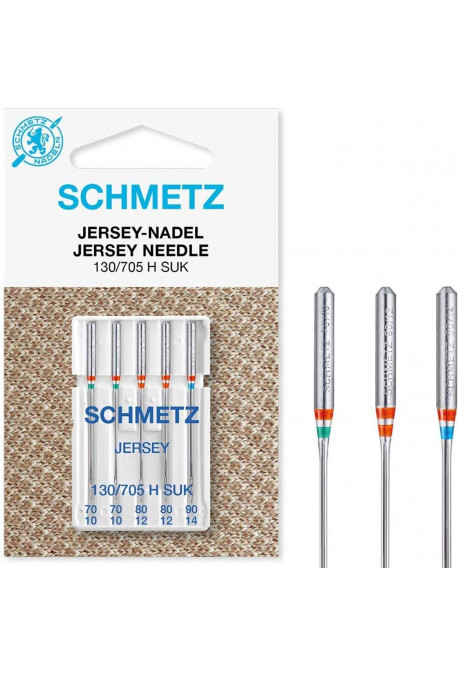 Aiguilles SCHMETZ spéciales jersey assortiment 2x70 2x80 1x190