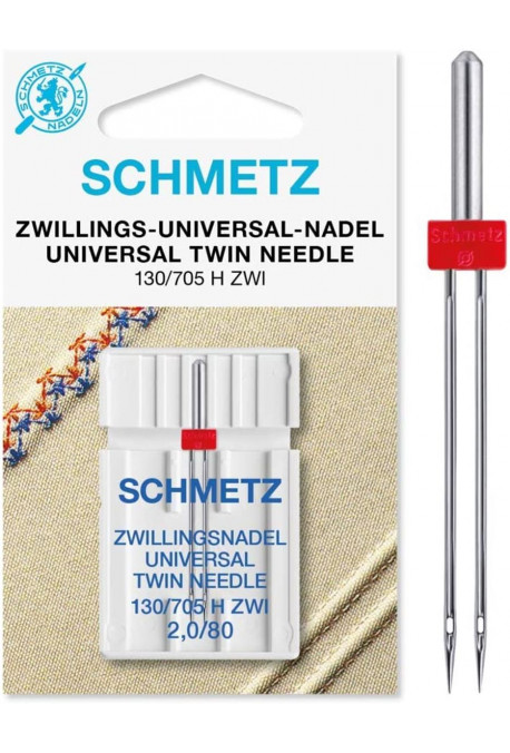 Aiguilles doubles universal Schmetz - 2.0 mm