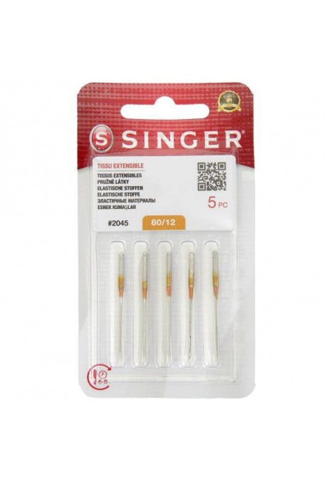 aiguille singer strech jersey en 80 par 5 - 2045