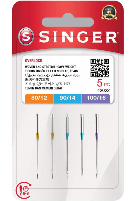 aiguilles singer mélangées par 5 assortiment 