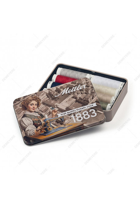 Coffret 8 fils à coudre polyester 200m Spring Mettler ® 8 coloris